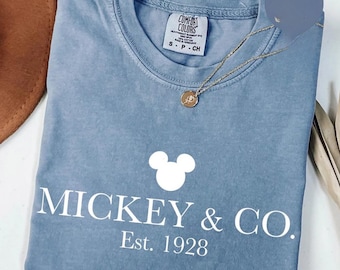 Mickey & Co Shirt,Comfort Color Mickey and Co. Est. 1928 Shirt,Unisex Sweatshirt