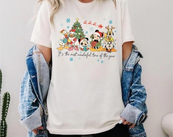 Vintage Disney Christmas Shirt, Mickey & Friends Holiday Party Sweatshirt