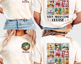 Custom Disney Christmas Cruise Shirt, Very Merry Cruise Mickey and Co Family Christmas Cruise, Matching  Cruise 2025 Mickey Very Merry Tee
