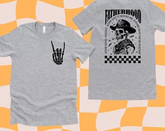 Skeleton Dad Shirt, Trendy Back and Front Shirt, Sometimes I Rock It Sometimes It Rocks Me Shirt, Funny Fatherhood Shirt, Fathers Day Shirt