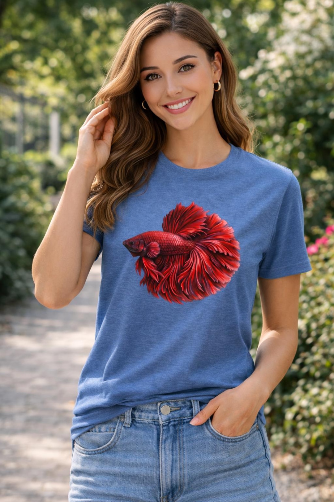 Red Betta Fish T-shirt – Siamese Fighting Fish Aquarium Tee - Etsy