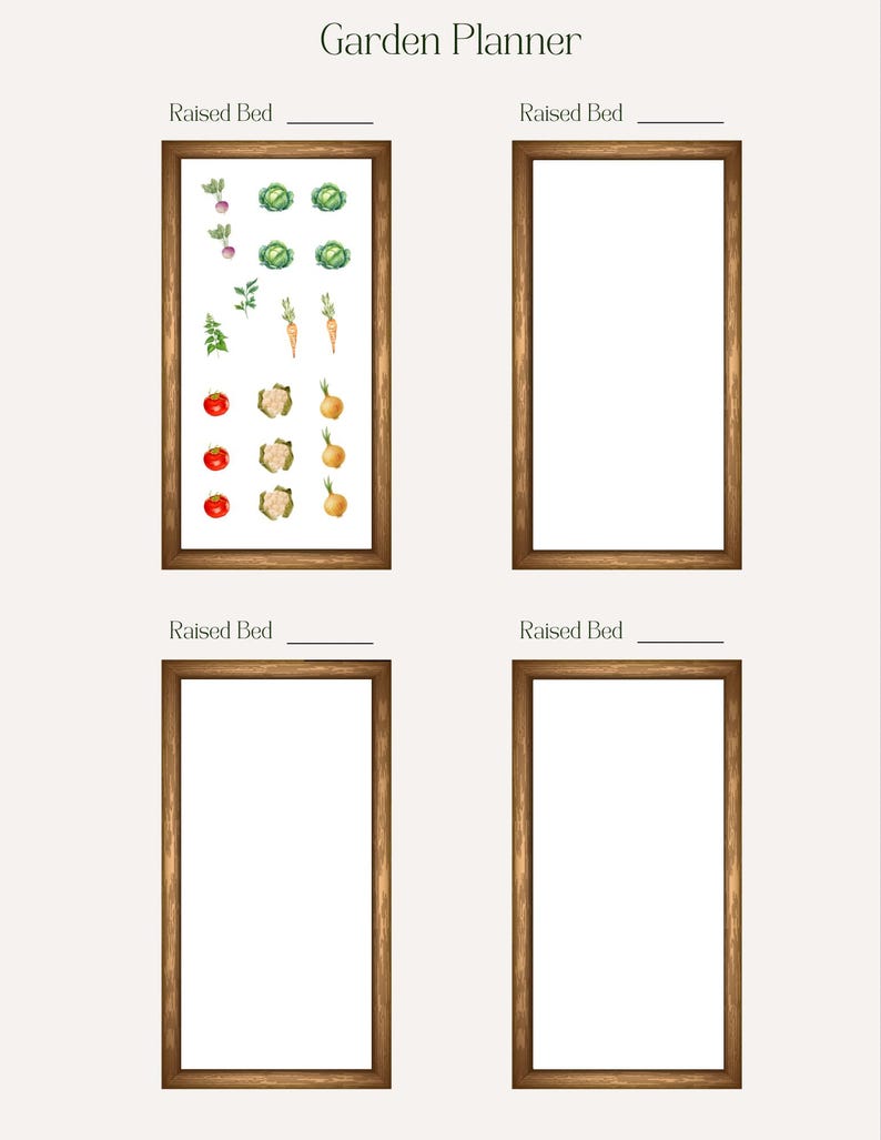 Garden Planner Template | Printable Vegetable Garden Journal (digital ...