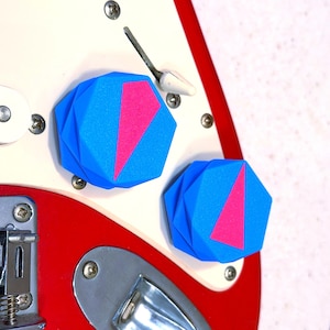 GROSSER Knauf ! Großer geometrischer Gitarrenknopf - 3D gedruckte Lautstärke- oder Klangregelung, moderner Griff