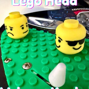 LEGO-Inspired Guitar Knobs, Mood Shifter Minifig Style Volume & Tone Controls, Unique Gift for Musicians and Guitarists Set of 2, Yellow