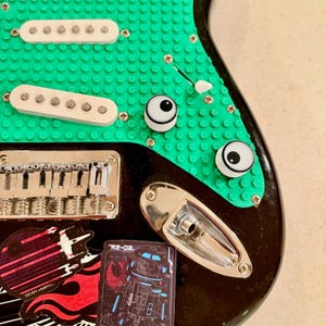 Googly eye, Guitar knobs, 3-D printed quirky volume and tone controls