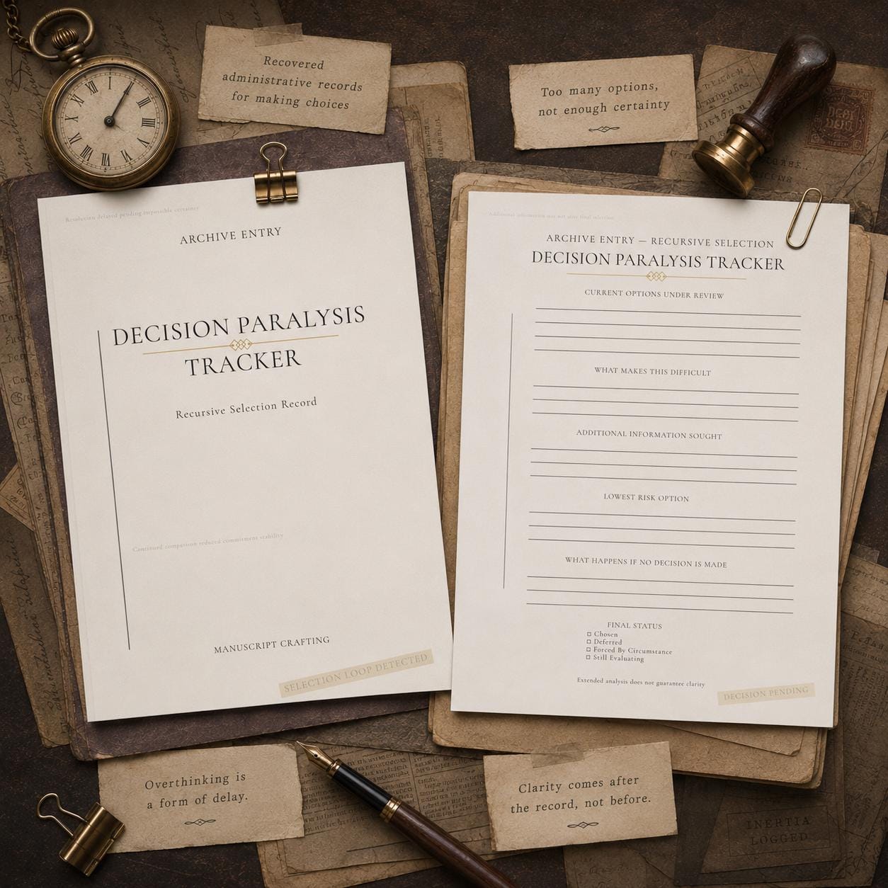 Decision Paralysis Tracker Printable | ADHD Choice Planner, Overwhelm ...