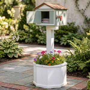 Patio Decor Sagebrook Cottage Mailbox Plan for DIY Lovers, Flower Planter Box Plans, Patio Furniture pdf, Garden Decor