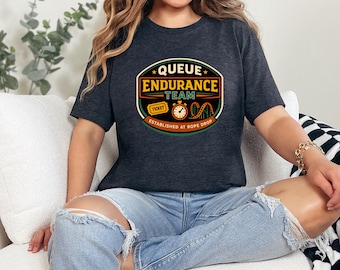 Queue Endurance-teamshirt | Opgericht bij Rope Drop grafisch T-shirt