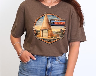 T-shirt Route 66 Motel | Retro roadtrip-shirt | Vintage Americana-kleding