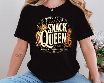 Snack Queen Shirt | Vintage Park Food Tee | Popcorn Churros Pretzels