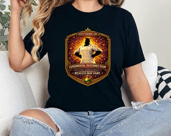 Teamshirt met experimentele resultaten | Vintage T-shirt met Science Lab-badge