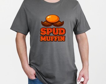 Muffin-shirt met spud | Retro Potato Food woordspeling T-shirt
