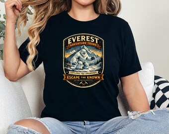 Everest Yeti-avontuurshirt | Vintage Mountain Expedition-T-shirt