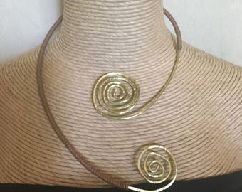 Fun and Funky Aluminum Spiral Neckalce