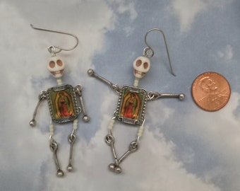 Day of the Dead Dancing Skeleton Earrings