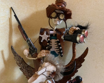 New Sheriff in Town! / Day of the Dead ornament / Diorama