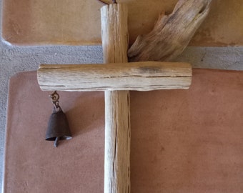 Saguaro Cactus Rib Cross with Creosote Wood Angel Wing