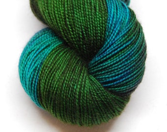 Fingering Weight, "Over The Hills" Merino Wool Superwash Yarn, 4 oz, machine washable yarn