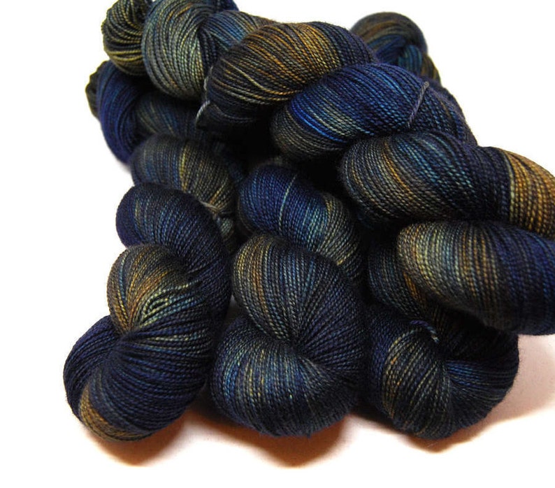 Fingering Weight, Out on the Tiles Merino Wool Superwash Yarn, 4 oz, machine washable yarn image 3