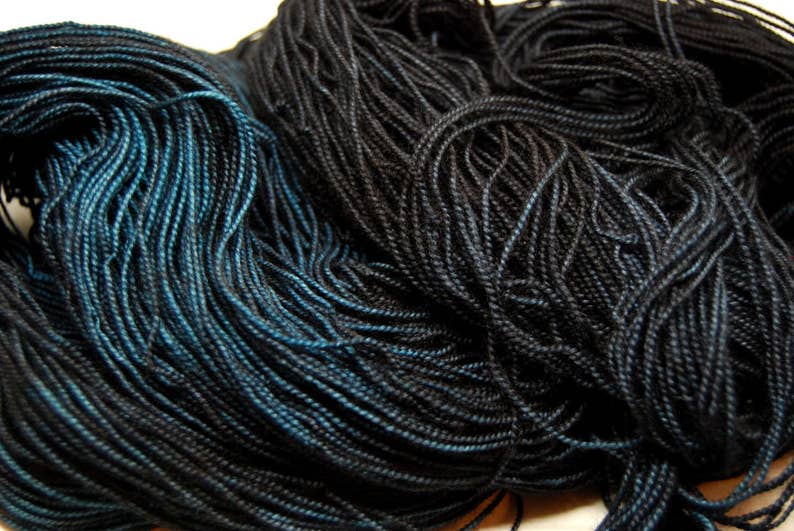 Fingering Weight, Night Flight Merino Wool Superwash Yarn, 4 oz, machine washable yarn image 4