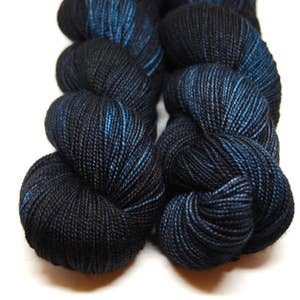 Fingering Weight, Night Flight Merino Wool Superwash Yarn, 4 oz, machine washable yarn image 2