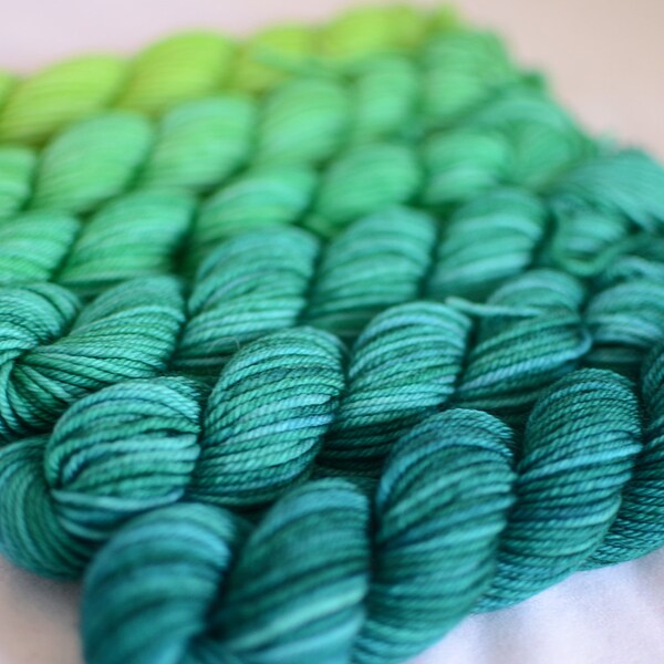 Gradient Mini Skein Set - "Key Lime Island"