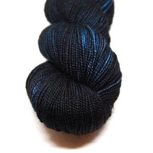 Fingering Weight, Night Flight Merino Wool Superwash Yarn, 4 oz, machine washable yarn image 1