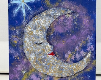 Mixed media ACEO Orginal 2.5x3.5 artist cards