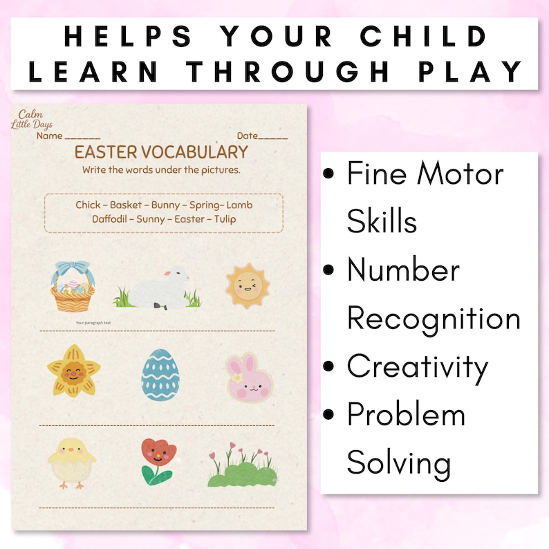 Easter Printable Activity Pack, Preschool Worksheets, Toddler Learning ...