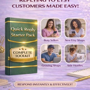 Plantillas de respuesta para vendedores de Etsy / Guiones rápidos de atención al cliente / Ahorra tiempo y reduce el estrés / Descarga en PDF