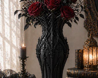 Gothic Cathedral Vase STL File | Dark Academia Decor (Digital Download)