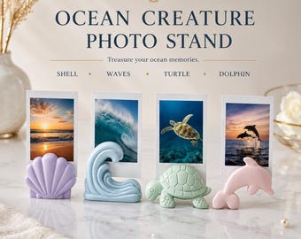 Coastal Creatures Photo Stand STL Bundle | Ocean Polaroid Holder (Digital Download)