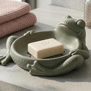 Frog Soap Dish STL File | Cute Animal Bathroom Decor (Digital Download)