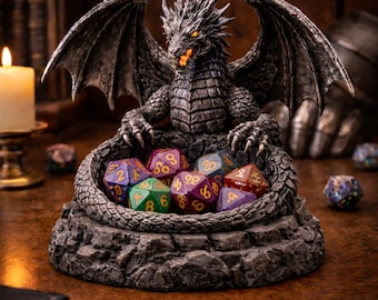 Dragon Dice Holder STL | Fantasy Dice Bowl, RPG Accessory (Digital Download)