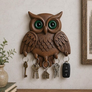 Nyckelhylla för Owl i STL-format, 3D-utskrivbar ugglekrok, arkivmapp för entrén