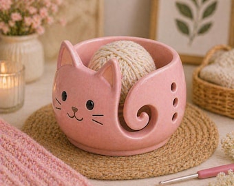 Cat Yarn Bowl STL for Knitting and Crochet | Tangle-Free Yarn Holder (Digital Download)