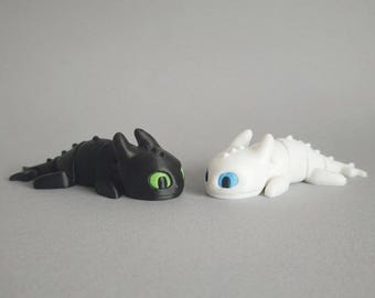 Toothless & Night Fury Flexi Dragon STL File, 3D Print Model (Digital Download)
