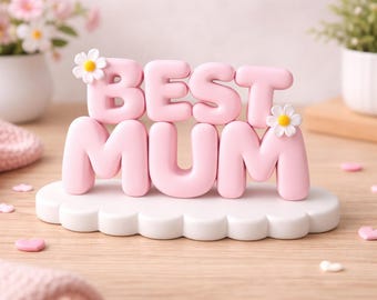 Mum STL File | Minimalist 3D Printable Desk Decor (Digital Download)