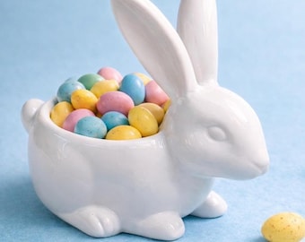 Easter Bunny Candy Dish, Spring Table Decor, White Bunny Bowl STL File ( Digital Download)