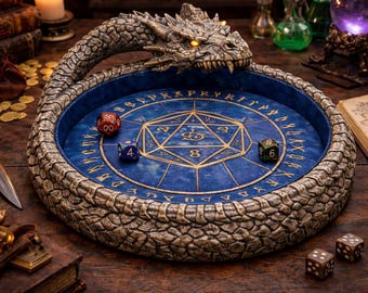 Dragon Skull Dice Tray STL | Fantasy D&D Tabletop Gaming Accessory (Digital Download)