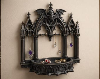 Jewelry Holder Gothic Decor, 3D Print Tray Gothic Organizer (Digital Download)