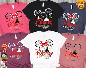 Custom Disney Birthday Shirt, Family Matching Birthday Girl Tee, Disneyworld Trip 2026, Soft