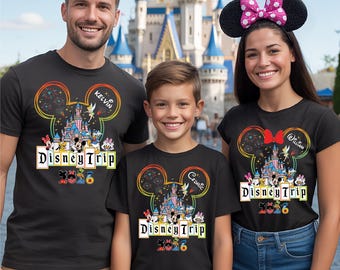 Custom Disney Trip 2026 Shirt - Personalized Disney Family Vacation Matching Group Outfits