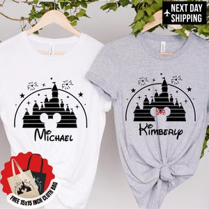 Retro Disney Family Shirt - Custom Disney Vacation 2026 Tee - Vintage Mickey Mouse Castle Shirt - Personalized Disneyworld Trip Outfits image 5