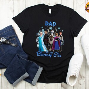 Frozen Birthday Girl Age Shirt, Custom Family Squad Shirts, Matching Mom Dad Sister Brother Tee, Elsa Anna Birthday Outfit image 17