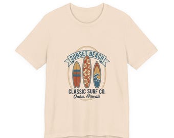 Retro Surfboard Graphic Tee | Beach Vibe Outfit | Vintage Surf Lover Gift