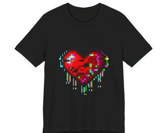 Pixel Heart Graphic Tee | 8-Bit Love Vibes | Nostalgic Gamer Apparel