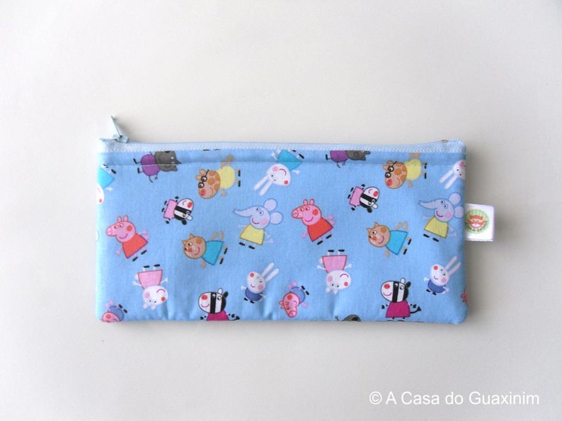 Zipper Pouch Peppa Pig Pencil Pouch Makeup Bag Pencil Case Eye Glasses Pouch