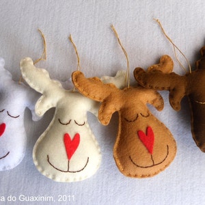 Reindeers - Christmas Ornaments - Christmas Decoration - Set of 4