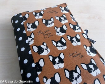 French Bulldog Fabric Book Cover